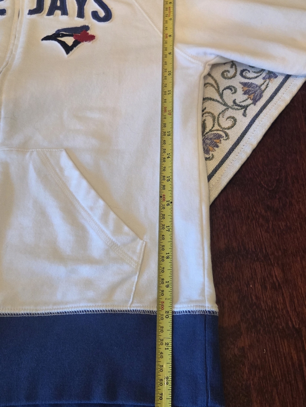 47 Brand White and Blue Blue Jays Zip-Up Hoodie - Picture 7 of 9